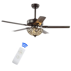 Ali Light Wrought Iron LED Ceiling Fan With Remote - Pier 1
