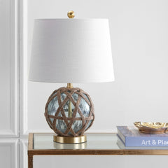 Andrews LED Glass/Rope Table Lamp - Pier 1