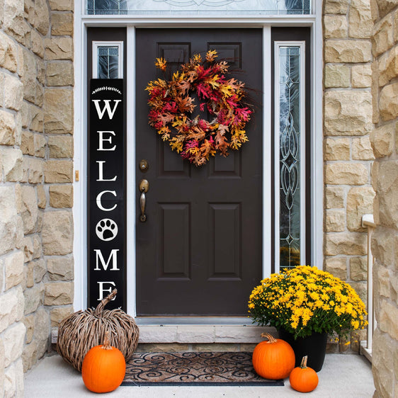 Animal Paw Welcome Sign / Color: Black - Natural - Pier 1