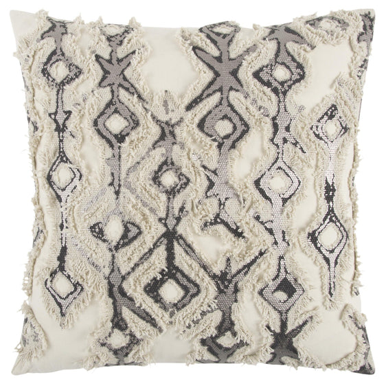 Appliqued Cotton Animal Pattern Decorative Throw Pillow - Pier 1