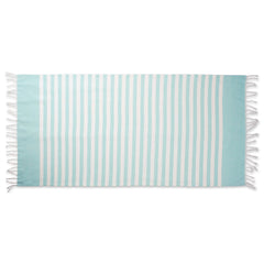 Aqua 1 Inch Stripe Fouta Towel - Pier 1