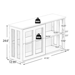 Arcade Kitchen Stand Cabinet with Sliding Glass Door and Adjustable Shelf - Pier 1