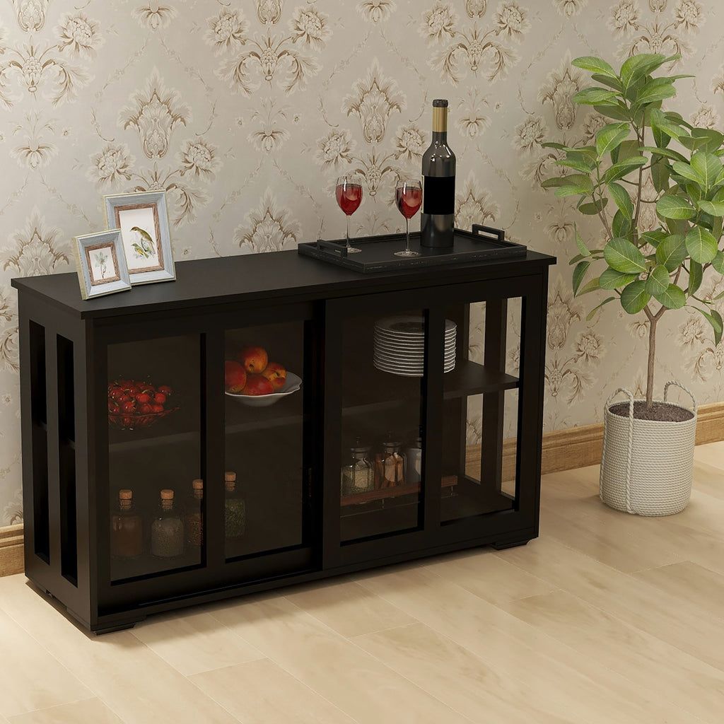 Arcade Kitchen Stand Cabinet with Sliding Glass Door and Adjustable Shelf - Pier 1