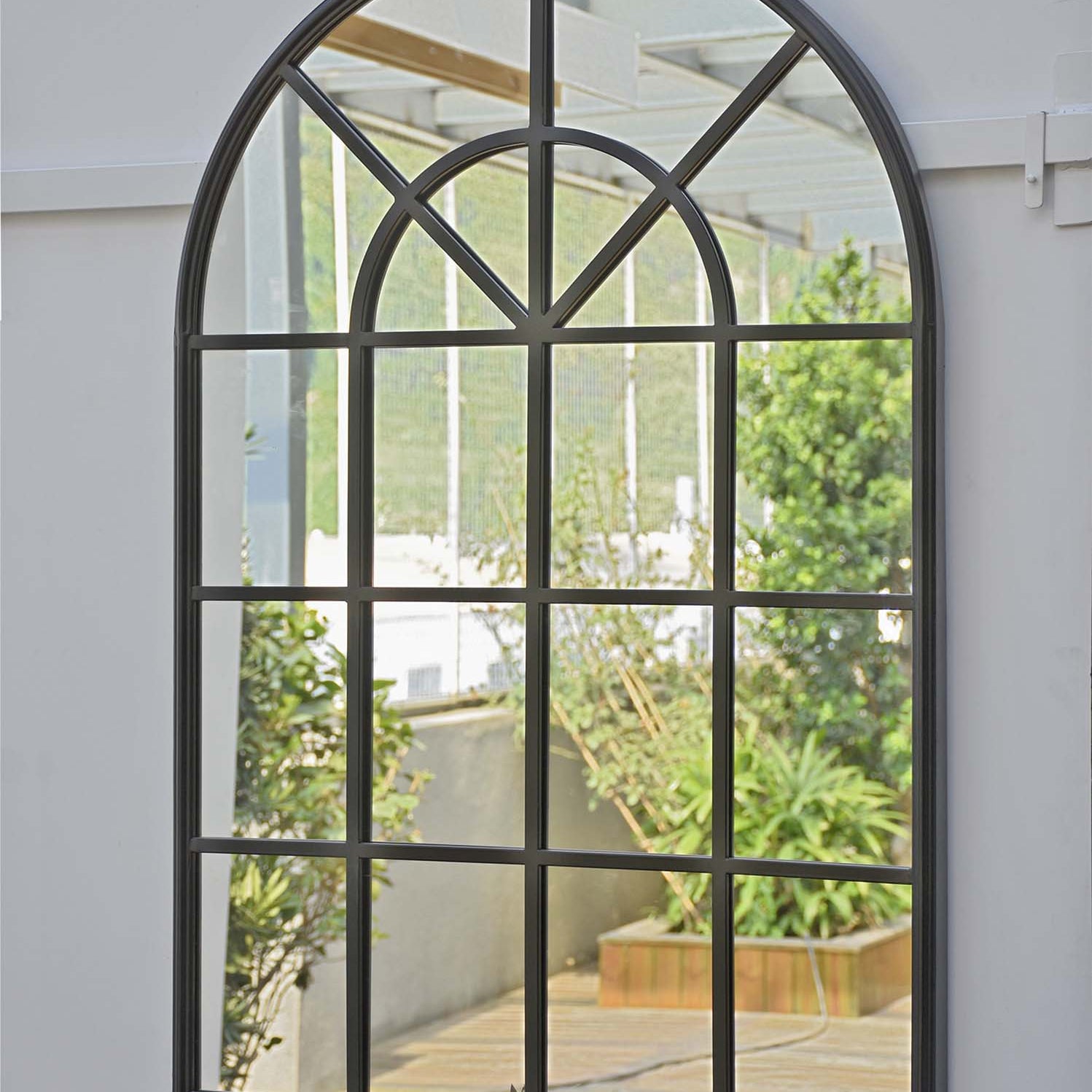 Arched-Window-Mirror-with-Metal-Frame-Wall-Mounted-Mirror-Mirrors