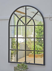 Arched-Window-Mirror-with-Metal-Frame-Wall-Mounted-Mirror-Mirrors