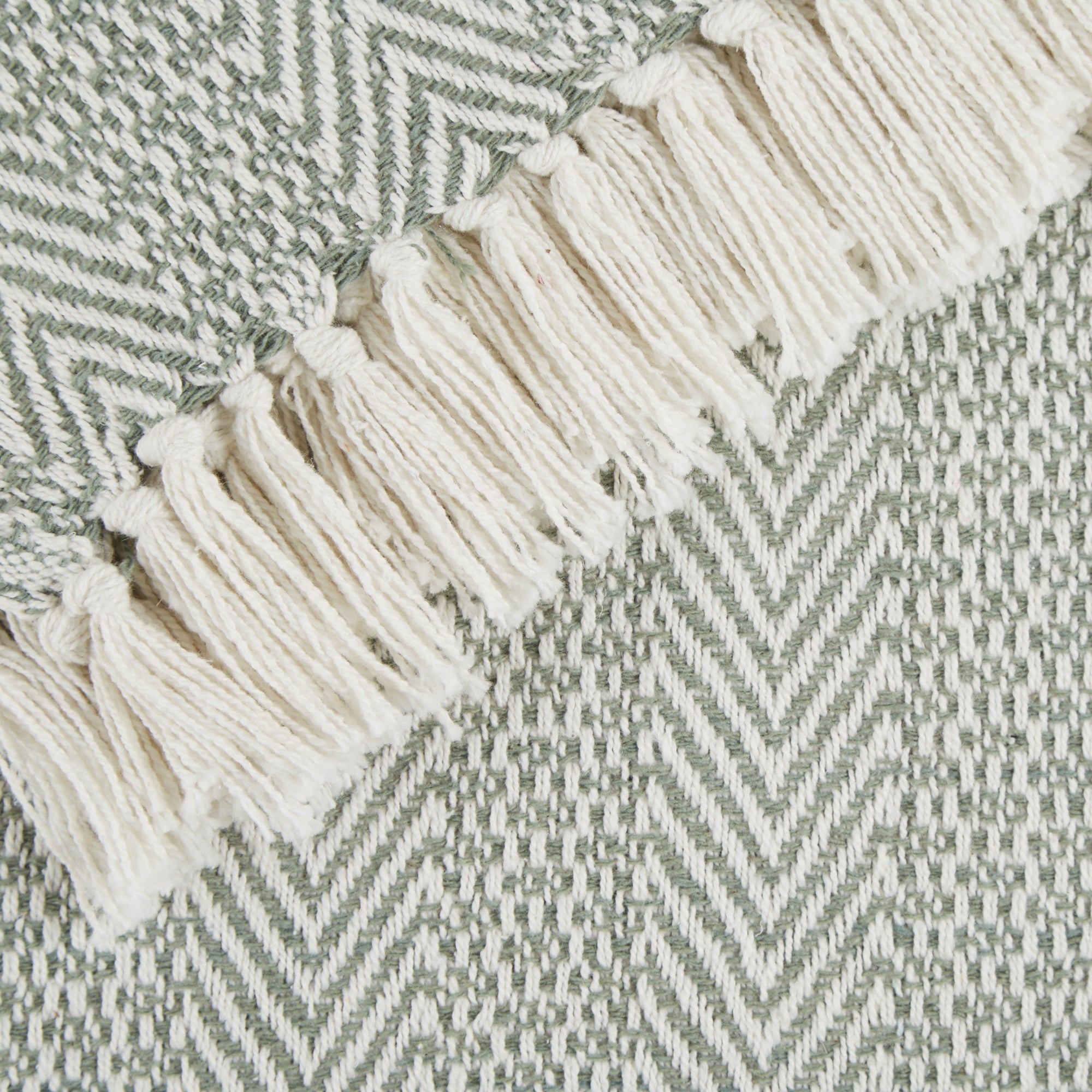 Artichoke Herringbone Stripe Throw - Pier 1