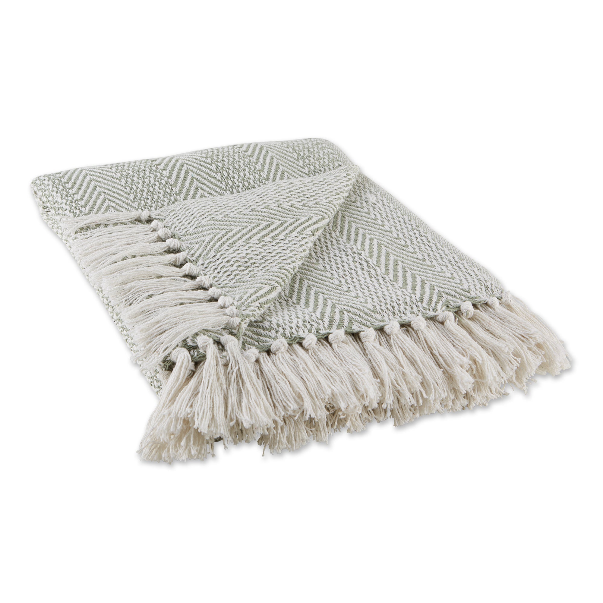 Artichoke Herringbone Stripe Throw - Pier 1