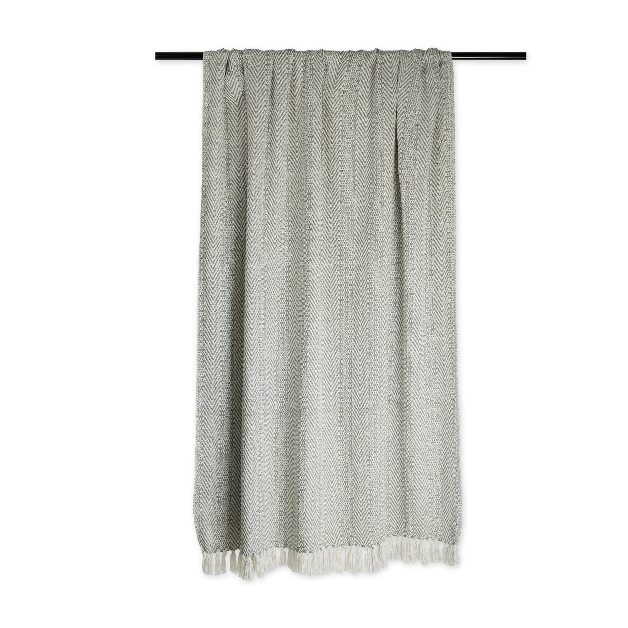 Artichoke Herringbone Stripe Throw - Pier 1