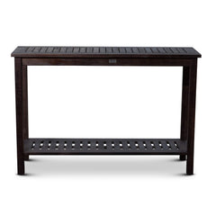 Artis Outdoor Eucalyptus Console Table with Slatted Design - Pier 1