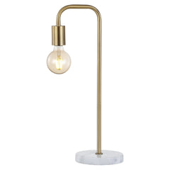 Axel Minimalist Glam Gold Pipe Metal/Marble LED Table Lamp - Pier 1