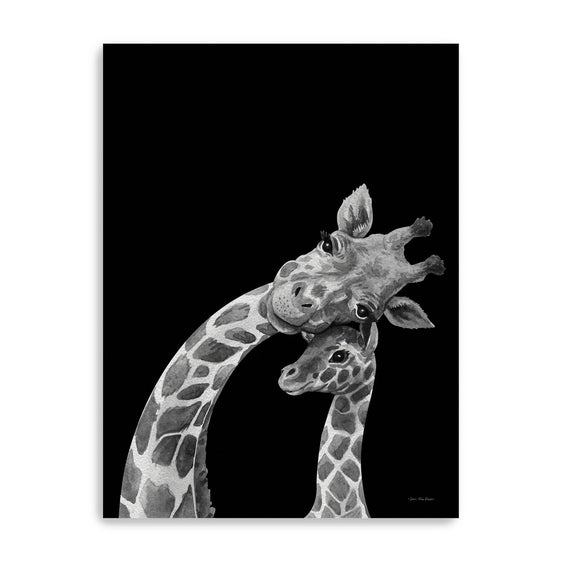 Baby-Giraffe-And-Mom-Canvas-Giclee-Wall-Art-Wall-Art
