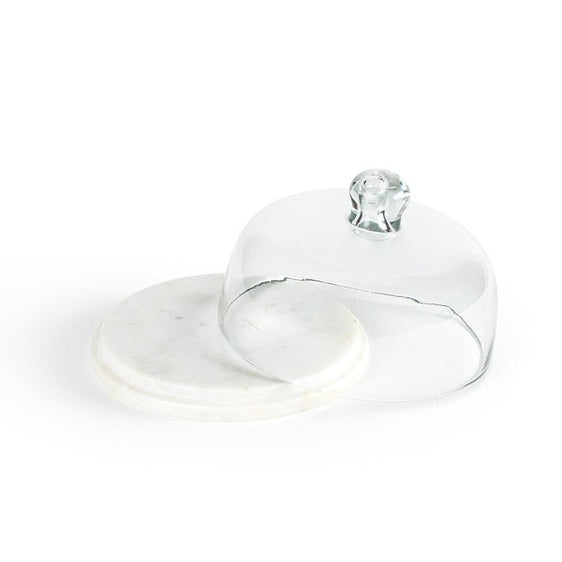 Baker's Glass Cloche with Marble Base - Pier 1
