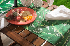 Banana Leaf Outdoor Table Runner With Zipper 14x108 - Pier 1