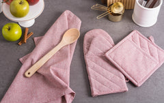 Barn Red Solid Chambray Potholders, Set of 2 - Pier 1