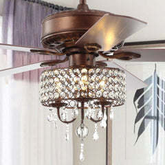 Becky Light Crystal LED Chandelier Fan With Remote - Pier 1