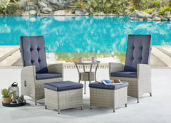 Beige Haven All-weather Wicker Outdoor Round Glass-top Accent Table with Storage - Pier 1