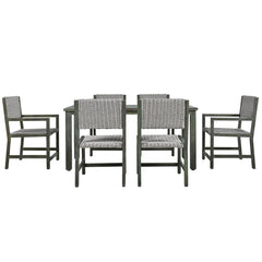 Berry Outdoor Acacia Wood Dining Table Set with 6 Chairs - Pier 1