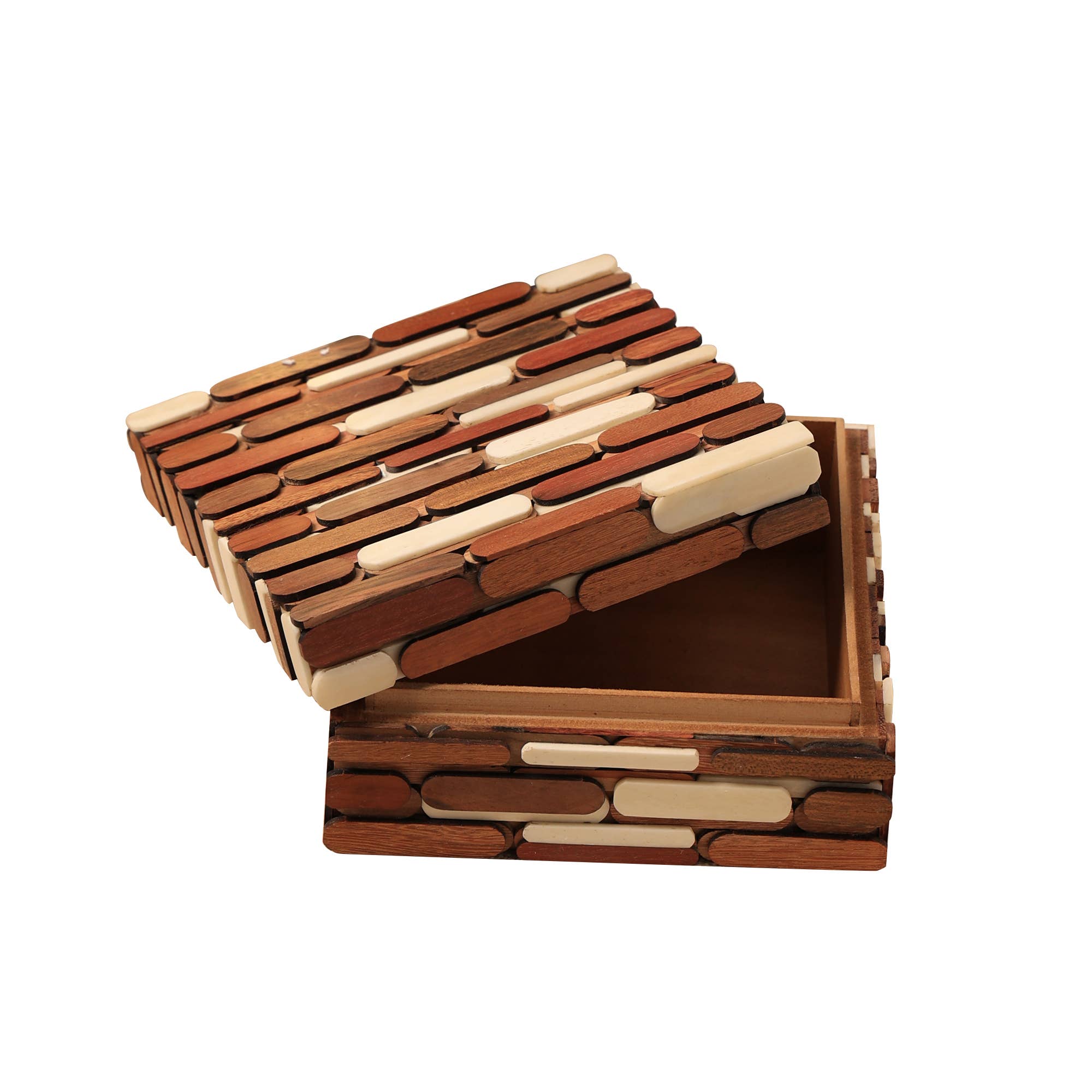 Reclaimed Wood & Bone Inlay Box
