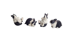 Black and White Playful Rabbit Figurine, Set of 16 - Pier 1