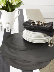 Black Round Doubleframe Placemats, Set of 6 - Pier 1