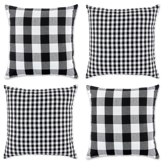 Black & White Gingham Buffalo Check Pillow Covers 18x18, Set of 4 - Pier 1
