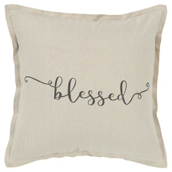 Blessed 100% Cotton Sentiment Pillow - Pier 1