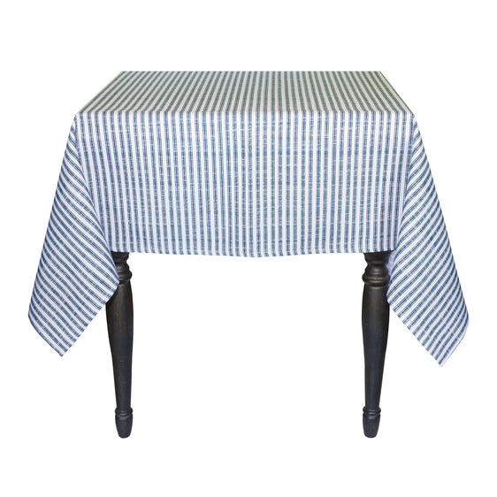 Blue and White Striped Dining Table Cloth 72" - Pier 1