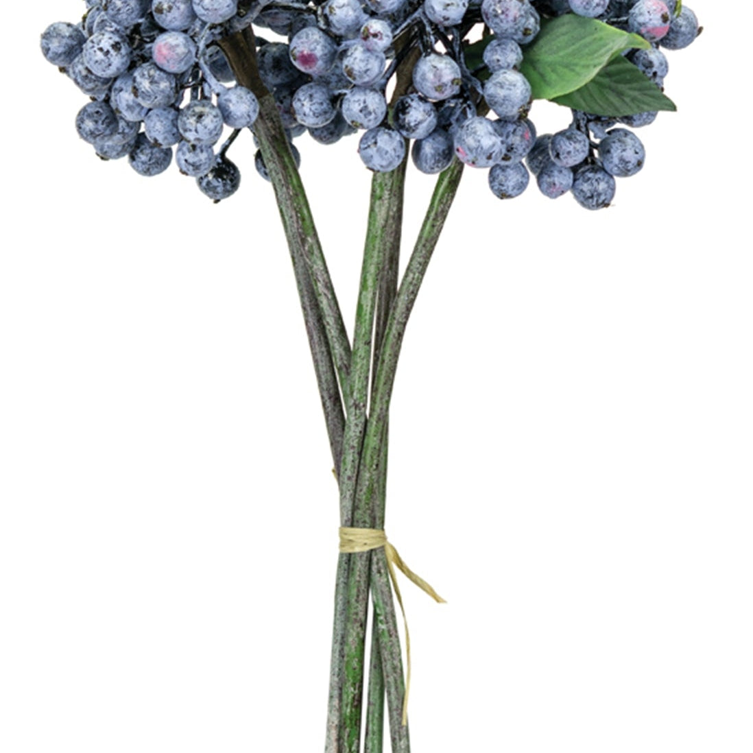 Blue-Berry-Foliage-Bundle,-Set-of-12-Faux-Florals