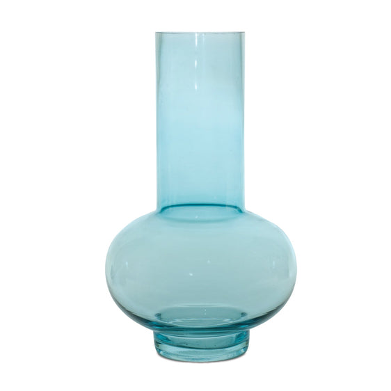 Blue-Glass-Vase,-Set-of-2-Vases