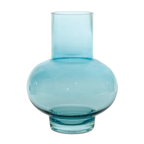 Blue-Glass-Vase,-Set-of-4-Vases