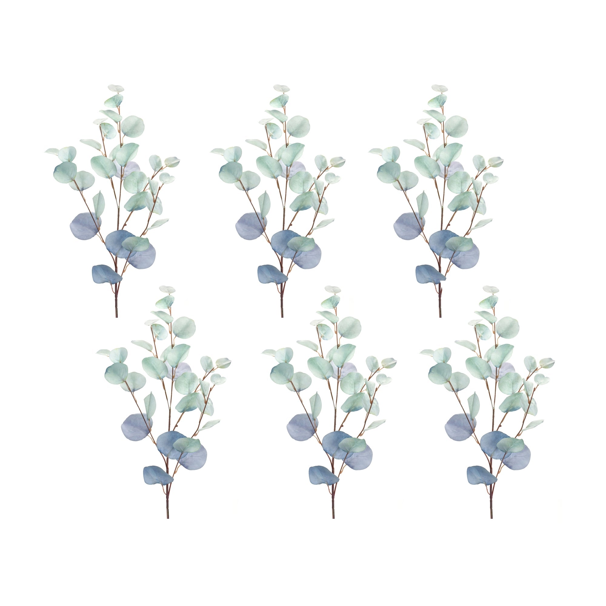 Blue Silver Dollar Eucalyptus Leaf Spray, Set of 6 - Pier 1