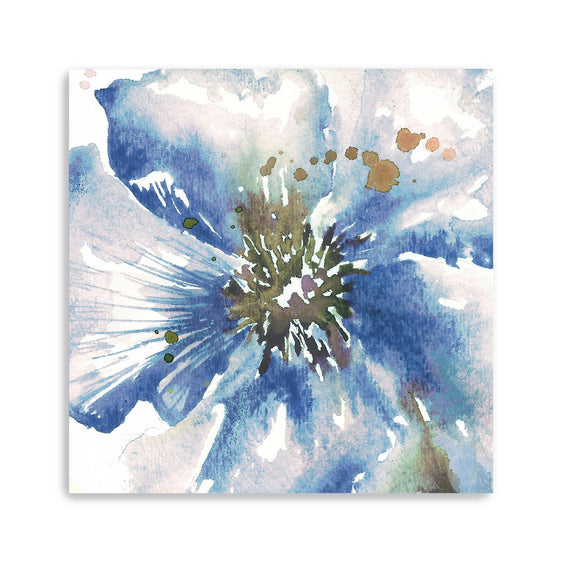 Blue Watercolor Poppy Close Up II Canvas Giclee - Pier 1