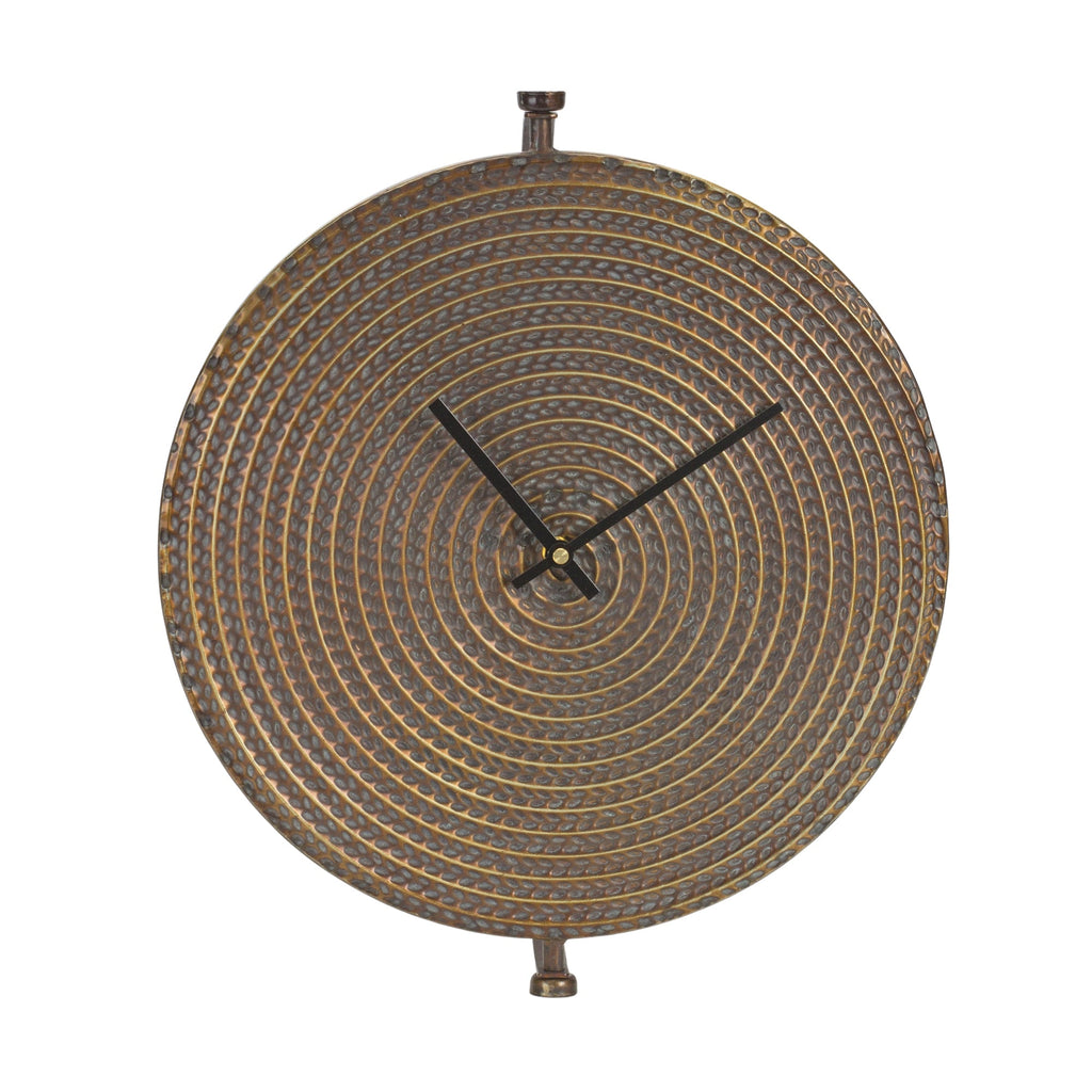 Bronze Metal Wall Clock with Suspended Stand 15" - Pier 1