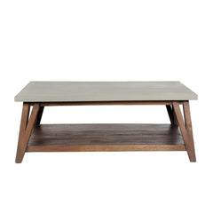 Brookside Wood with Concrete-Coating Coffee Table - Pier 1