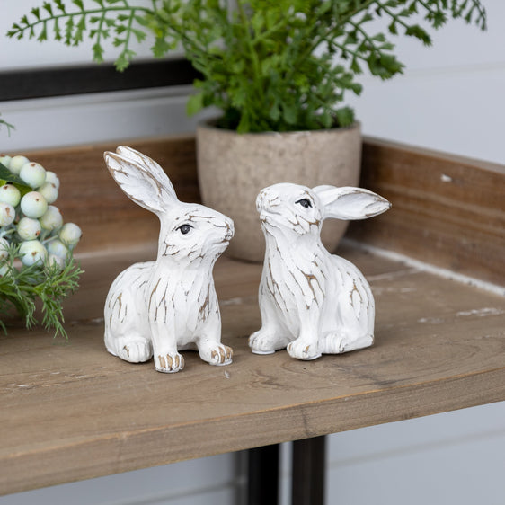 Carved-Bunny-Figurine,-Set-of-6-Decorative-Accessories