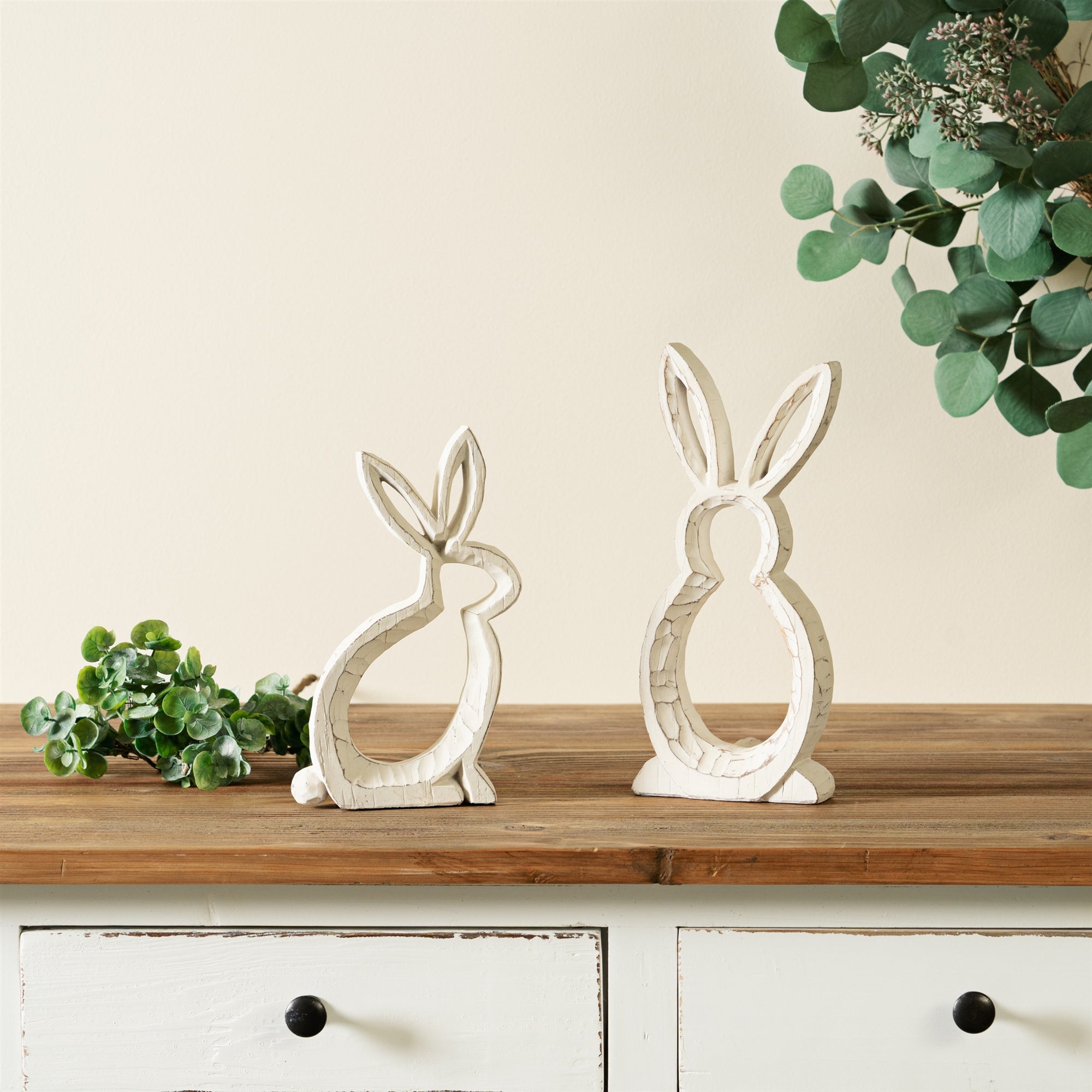 Carved Stone Bunny Outline Décor, Set of 2 - Pier 1