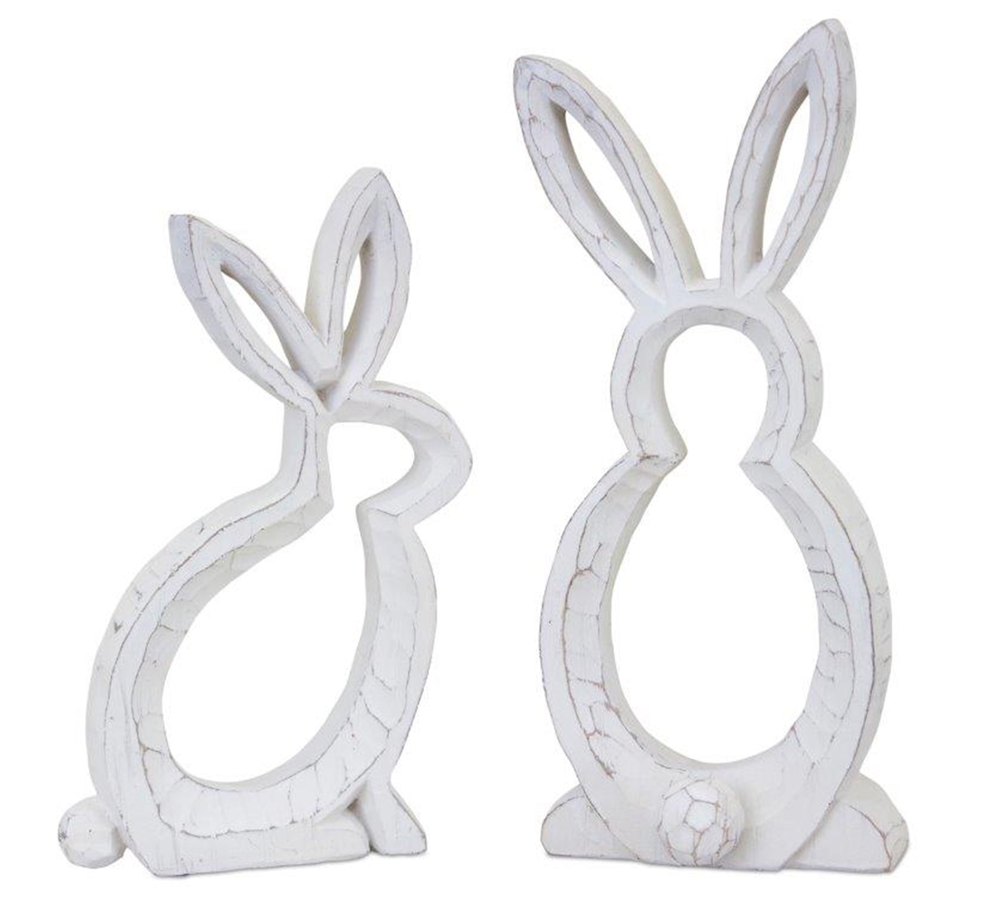 Carved Stone Bunny Outline Décor, Set of 2 - Pier 1