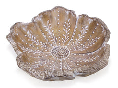 Carved Wood Design Flower Bowl 12.75" - Pier 1