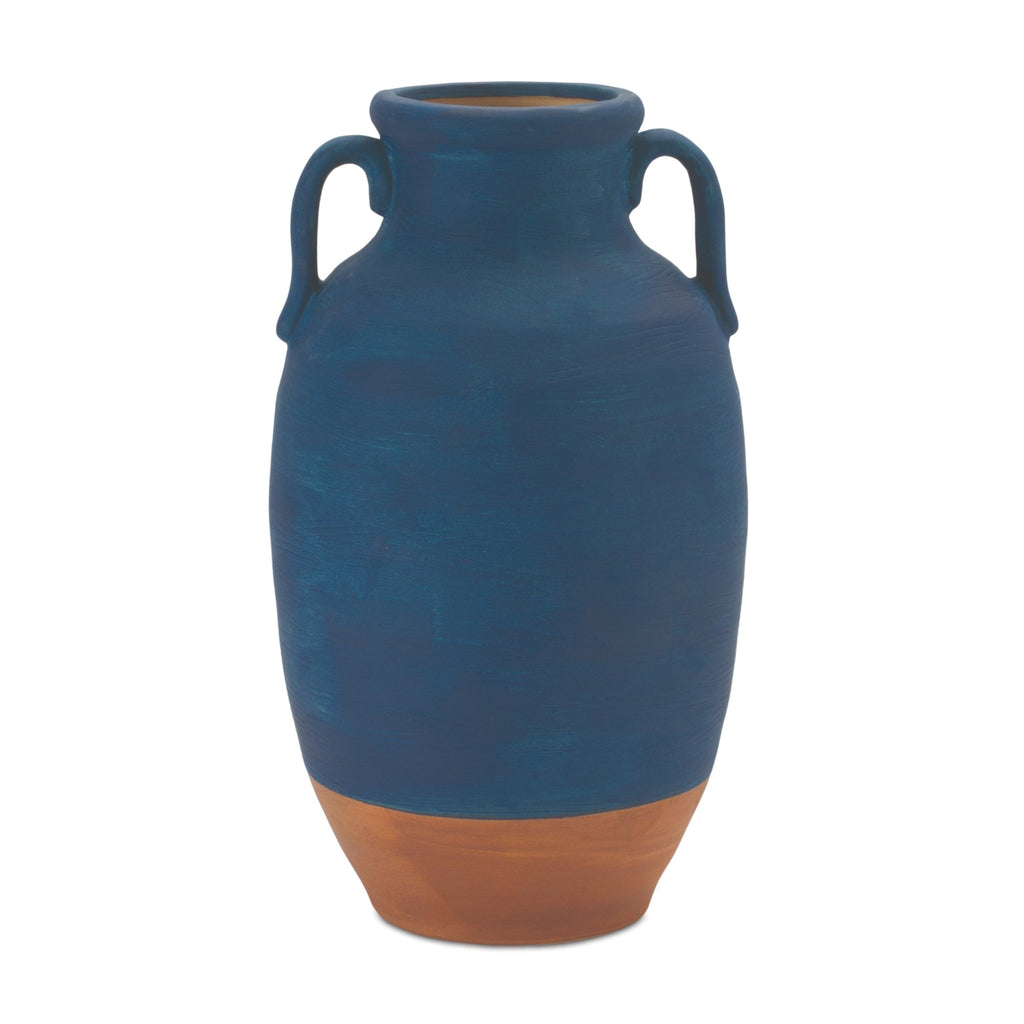 Ceramic Urn Vase with Terra Cotta Accent 10.5" - Pier 1