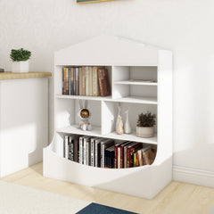 Children's 7 Shelf Bookcase with Storage Display, Rack and Organizer, White - Pier 1
