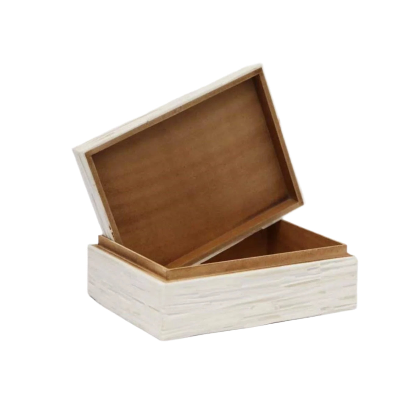 Chiseled Ivory Bone Jewelry Box - Decor
