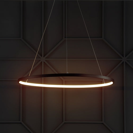 Circulo Metal Round Modern Contemporary LED Integrated Pendant - Pier 1