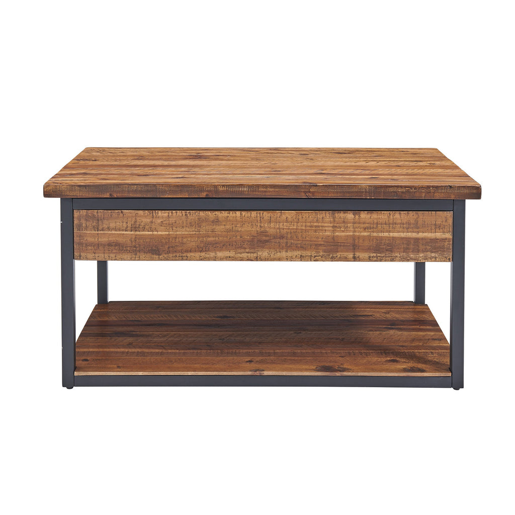 Claremont Rustic Wood Set with Coffee Table and End Table with Drawer - Pier 1