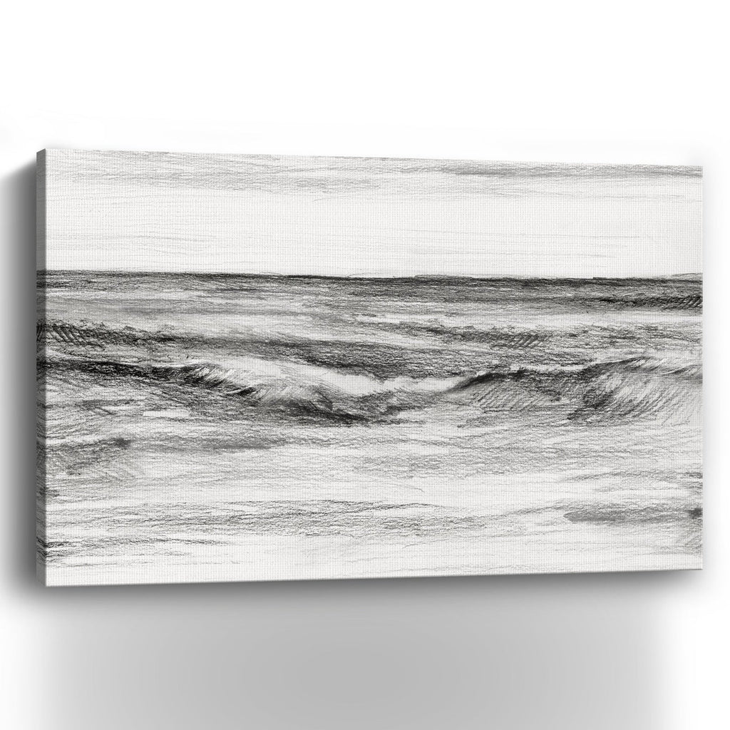 Clashing White Waves Canvas Giclee - Pier 1