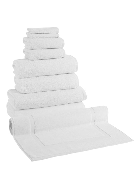 Classic Turkish Towels Genuine Cotton Soft Absorbent Arsenal 9 Piece Set Bundle Of 2 - White - Pier 1