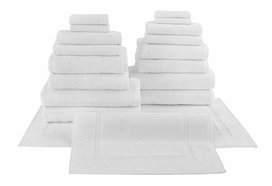 Classic Turkish Towels Genuine Cotton Soft Absorbent Arsenal 9 Piece Set Bundle Of 2 - White - Pier 1