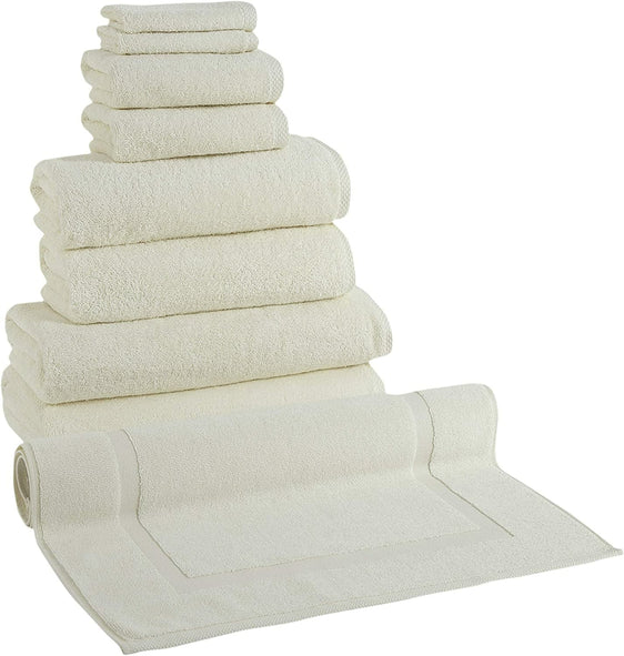 Classic-Turkish-Towels-Genuine-Cotton-Soft-Absorbent-Arsenal-9-Piece-Set-With-2-Bath-Towels,-2-Bath-Sheets,-2-Hand-Towels,-2-Washcloths,-And-A-Bath-Mat-Home-Goods