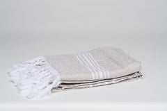 Classic Turkish Towels Peshtemal Bath Sheet White/Green - Pier 1