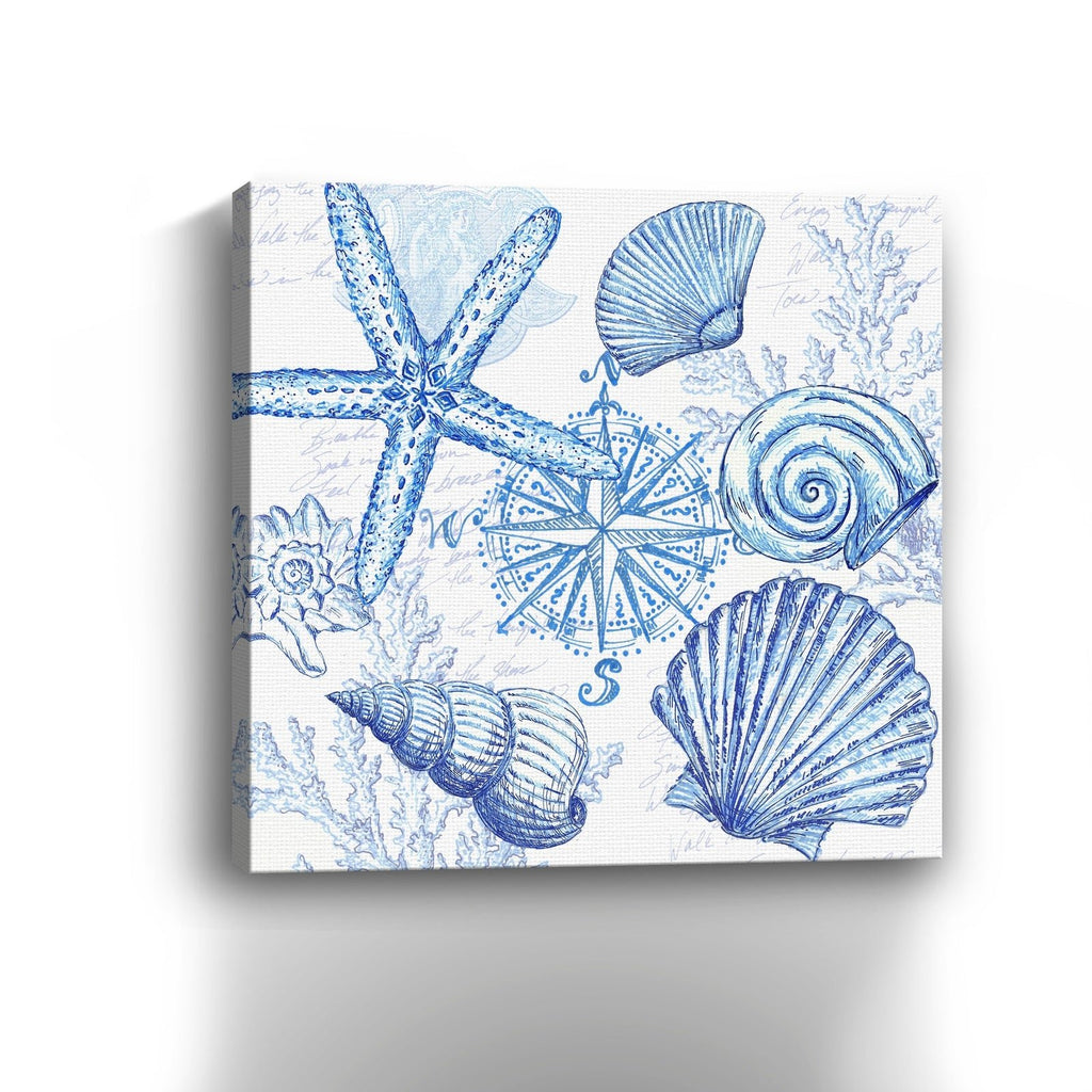 Coastal Sketchbook Shell Toss Canvas Giclee - Pier 1