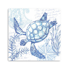Coastal Sketchbook Turtle Canvas Giclee - Pier 1